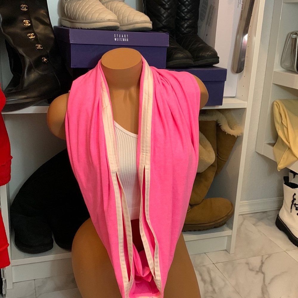 LULULEMON VINYASA SCARF CARDIGAN JACKET NEON PINK